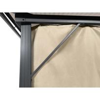 gazebas - Home4you Sunset Gazebo w/ Metal Roof 3x4m Brown/Beige - 6 nuotrauka