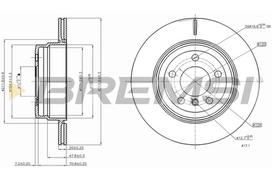 Stabdžių diskas BREMSI CD7715V