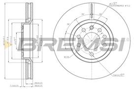 Stabdžių diskas BREMSI CD7237V