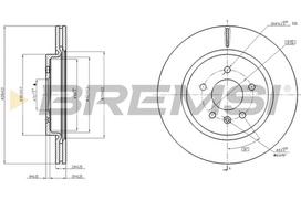 Stabdžių diskas BREMSI CD8188V