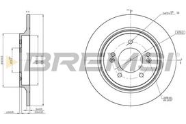 Stabdžių diskas BREMSI CD8604S