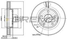 Stabdžių diskas BREMSI CD6501V