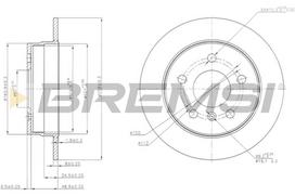 Stabdžių diskas BREMSI CD7258S