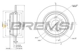 Stabdžių diskas BREMSI CD7675S