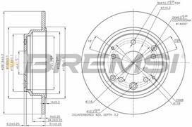 Stabdžių diskas BREMSI CD7894S