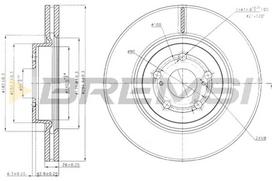 Stabdžių diskas BREMSI CD7315V