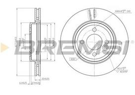 Stabdžių diskas BREMSI CD7127V