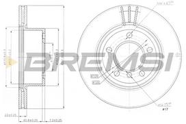 Stabdžių diskas BREMSI CD7229V