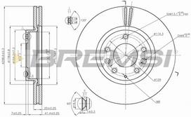 Stabdžių diskas BREMSI CD7739V
