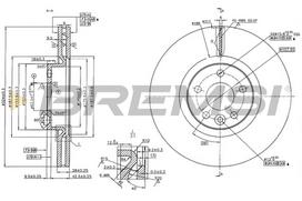 Stabdžių diskas BREMSI CD7320V