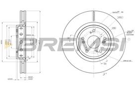 Stabdžių diskas BREMSI CD8209V