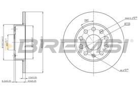 Stabdžių diskas BREMSI CD7276S