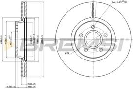 Stabdžių diskas BREMSI CD7649V