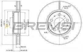 Stabdžių diskas BREMSI CD7163V