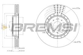 Stabdžių diskas BREMSI CD7371V