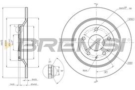 Stabdžių diskas BREMSI CD8609S