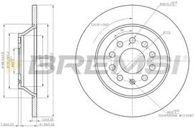 Stabdžių diskas BREMSI CD7307S