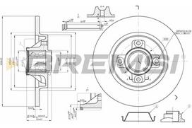 Stabdžių diskas BREMSI CD7735S