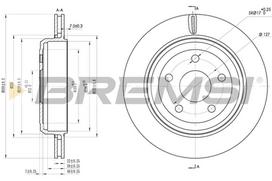 Stabdžių diskas BREMSI CD8095V