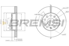 Stabdžių diskas BREMSI CD8400V