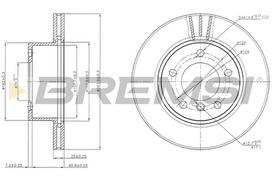 Stabdžių diskas BREMSI CD7228V