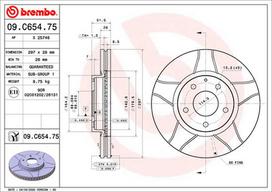 Stabdžių diskas BREMBO 09.C654.75
