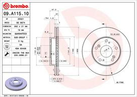Stabdžių diskas BREMBO 09.A115.10