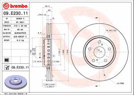 Stabdžių diskas BREMBO 09.E230.11