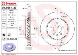 Stabdžių diskas BREMBO 09.D551.23