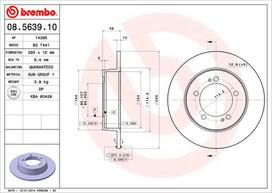 Stabdžių diskas BREMBO 08.5639.10