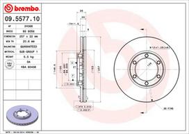 Stabdžių diskas BREMBO 09.5577.10