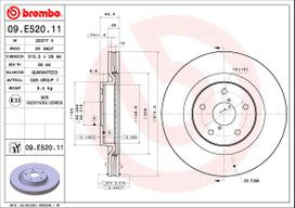 Stabdžių diskas BREMBO 09.E520.11