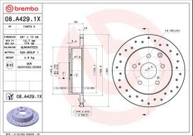 Stabdžių diskas BREMBO 08.A429.1X