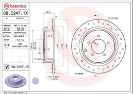 Stabdžių diskas BREMBO 08.C247.1X