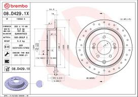 Stabdžių diskas BREMBO 08.D429.1X