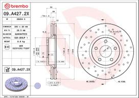 Stabdžių diskas BREMBO 09.A427.2X