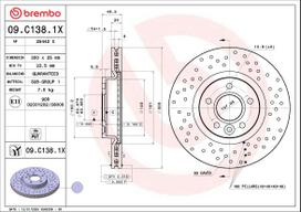 Stabdžių diskas BREMBO 09.C138.1X