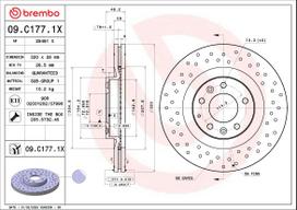 Stabdžių diskas BREMBO 09.C177.1X