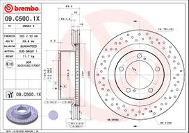 Stabdžių diskas BREMBO 09.C500.1X