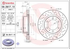 Stabdžių diskas BREMBO 09.D617.1X