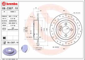 Stabdžių diskas BREMBO 08.C307.1X