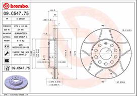 Stabdžių diskas BREMBO 09.C547.75