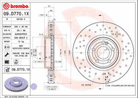 Stabdžių diskas BREMBO 09.D770.1X