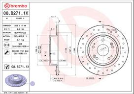 Stabdžių diskas BREMBO 08.B271.1X