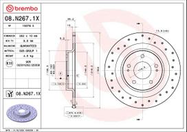Stabdžių diskas BREMBO 08.N267.1X