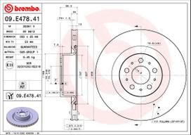 Stabdžių diskas BREMBO 09.E478.41