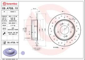 Stabdžių diskas BREMBO 08.A708.1X
