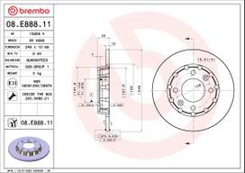 Stabdžių diskas BREMBO 08.E888.11
