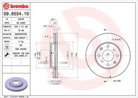 Stabdžių diskas BREMBO 09.9554.10