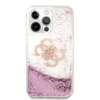 Guess "GUHCP13XLG4GPI TPU Big 4G Liquid Glitter Pink Case iPhone 13 Pro Max"